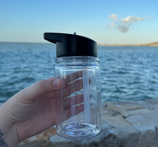 Kids Water Bottle (Black Lid)