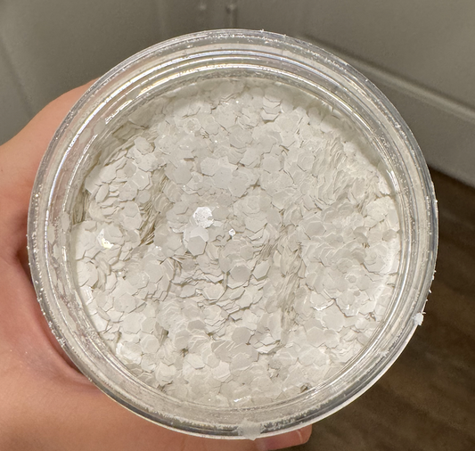 Solid White Glitter