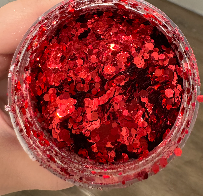 Solid Red Glitter