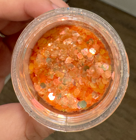 Orange to Yellow Color Changing Glitter